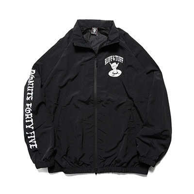 OLD ENGLISH NYLON JACKET -BLACK-