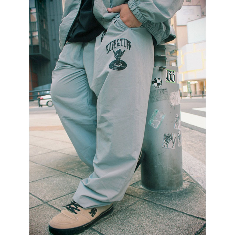 OLD ENGLISH NYLON PANTS -GREY-