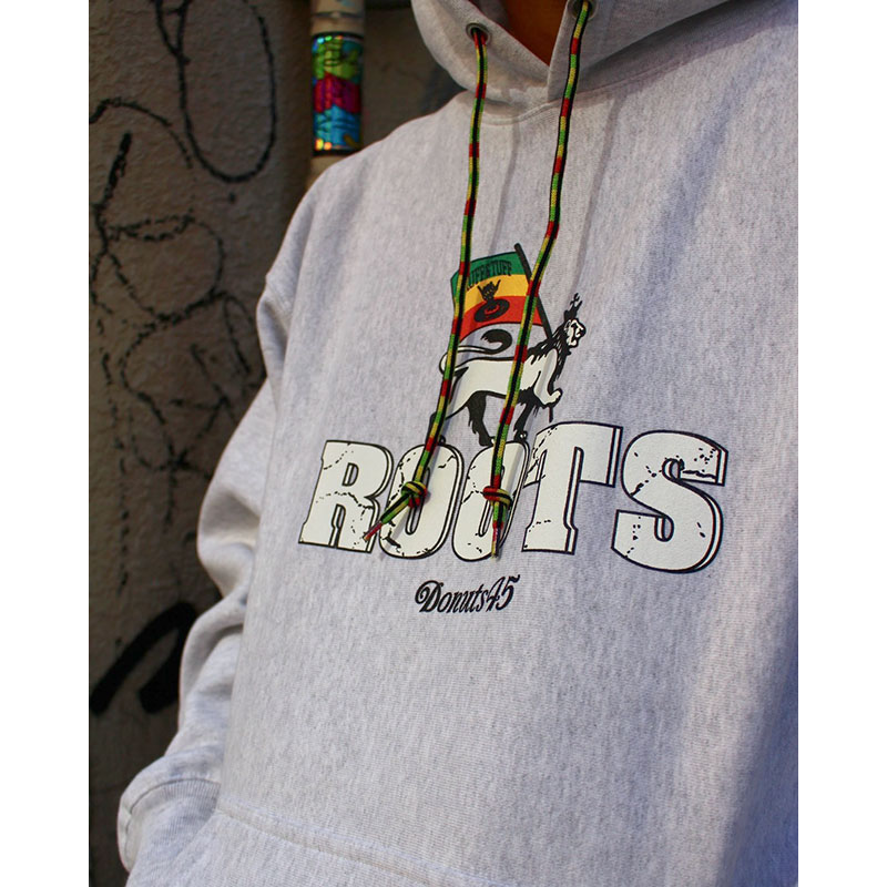 ROOTS LION HOODIE -GREY-