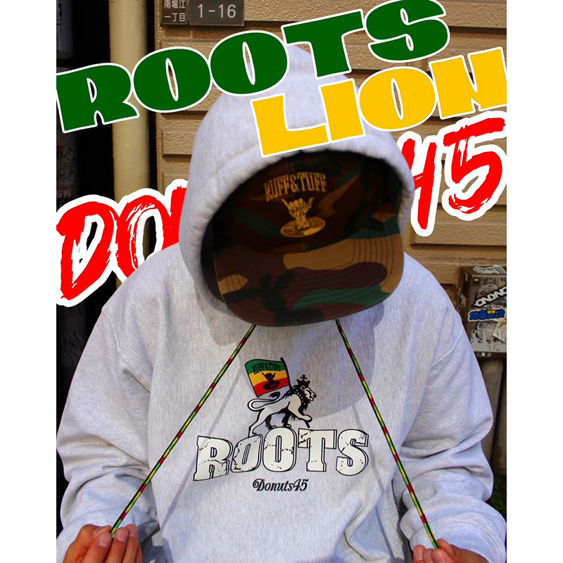 ROOTS LION HOODIE -GREY-