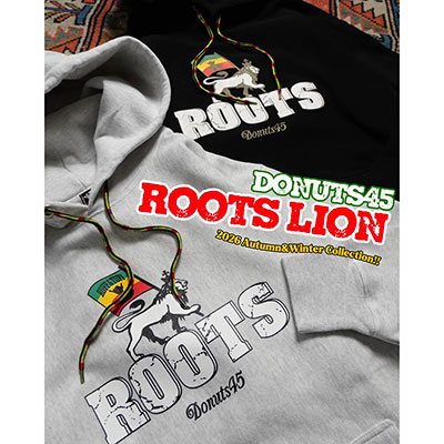 ROOTS LION HOODIE -GREY-