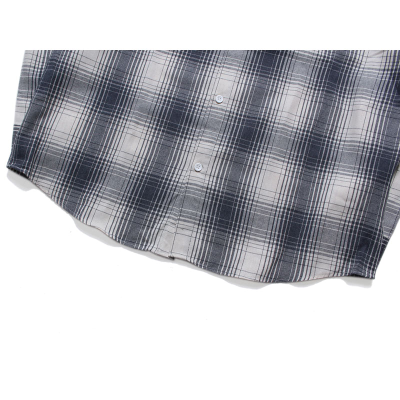 CANNABIS PLAID LS SHIRTS -NAVY-