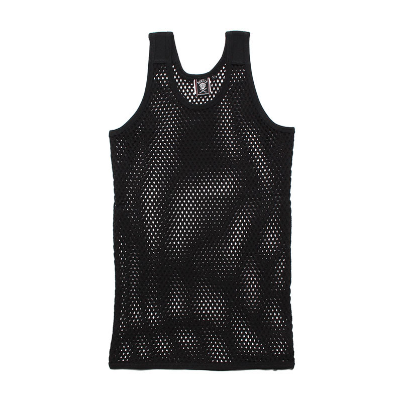 MESH TANK TOP -BLACK-