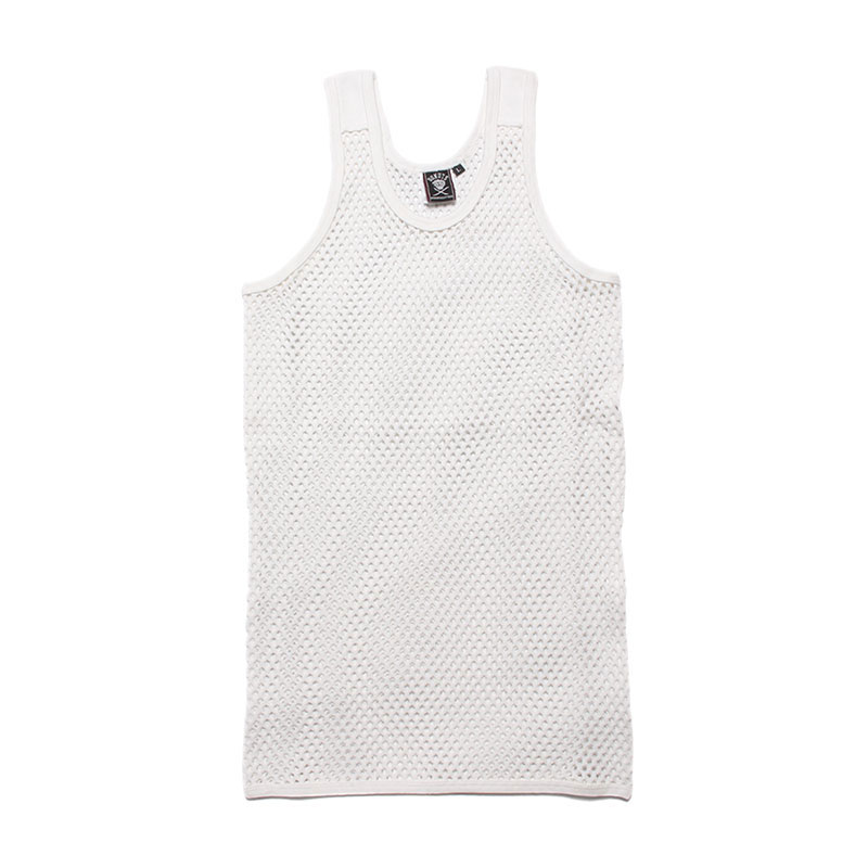 MESH TANK TOP -WHITE-