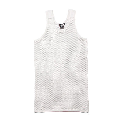 MESH TANK TOP -WHITE-