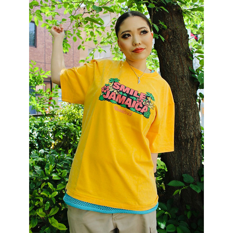 SMILE JAMAICA FADE WASH T-SHIRT