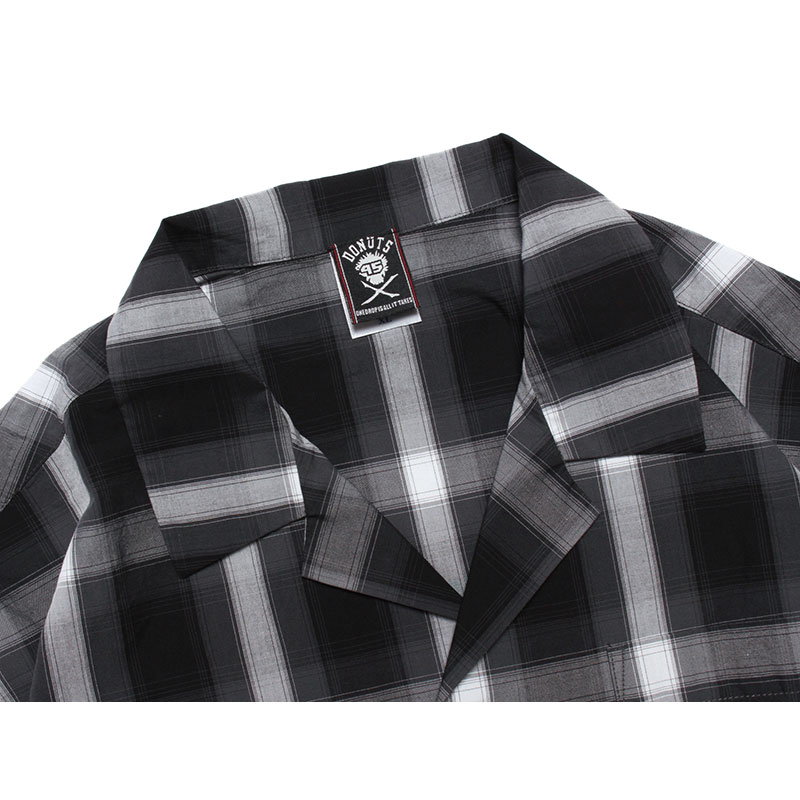 PLAID OPEN COLLAR SHIRT