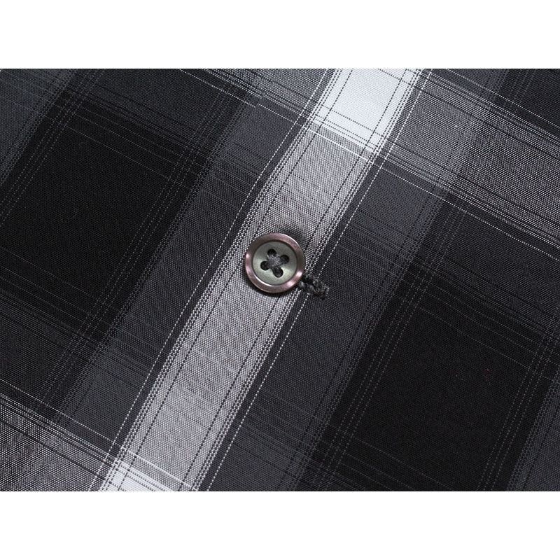 PLAID OPEN COLLAR SHIRT
