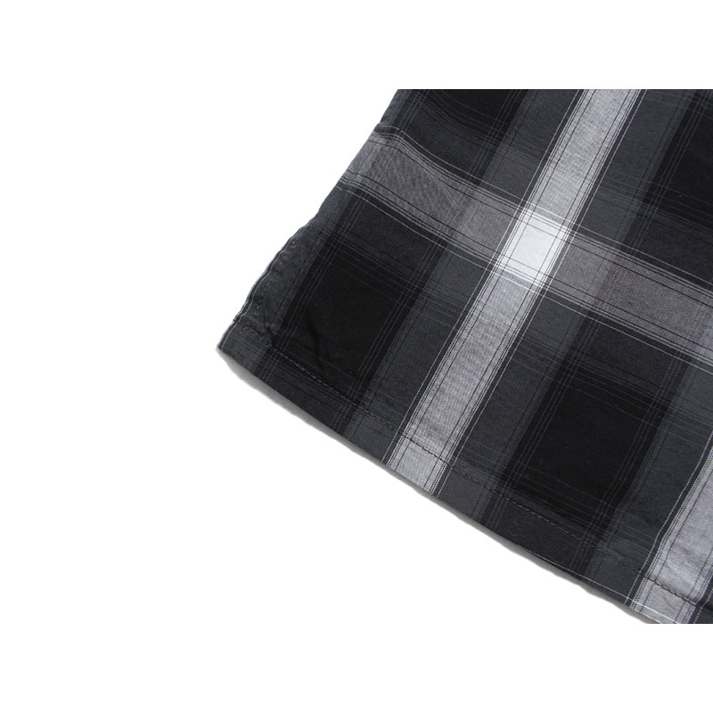 PLAID OPEN COLLAR SHIRT