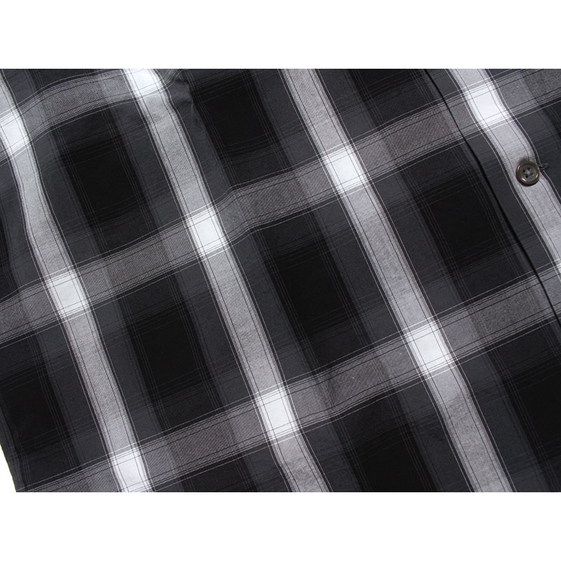 PLAID OPEN COLLAR SHIRT