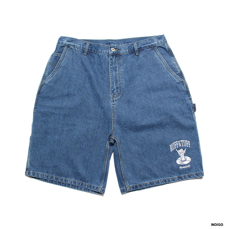 DENIM PAINTER SHORTS