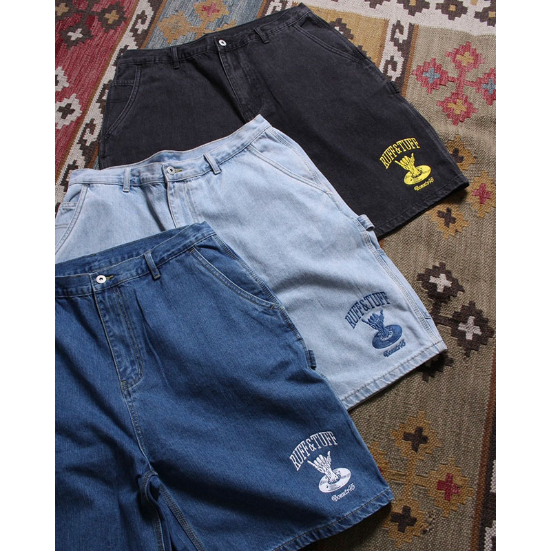 DENIM PAINTER SHORTS