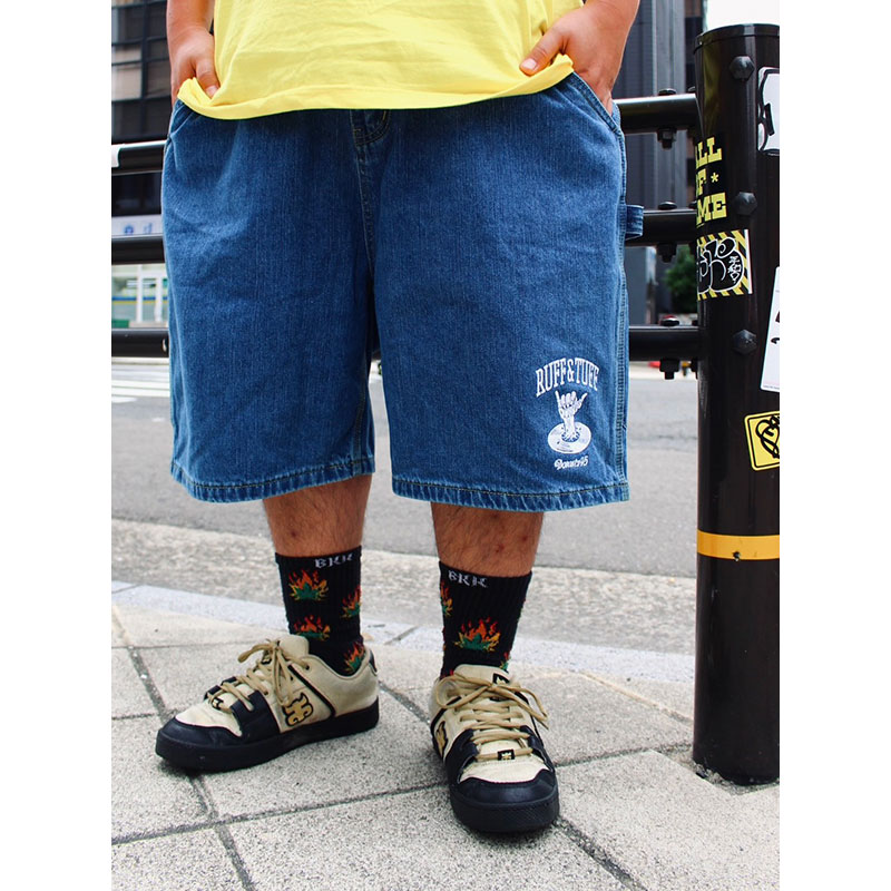 DENIM PAINTER SHORTS