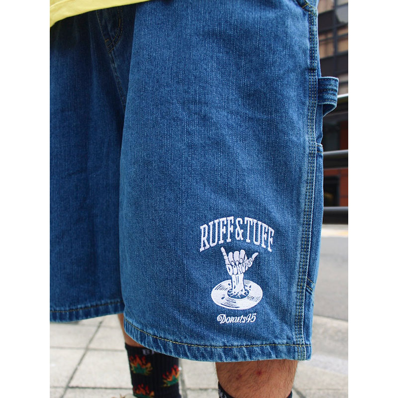DENIM PAINTER SHORTS