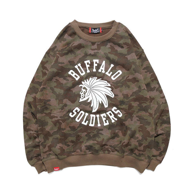 CAMO BS CREW SWEAT -GREEN-
