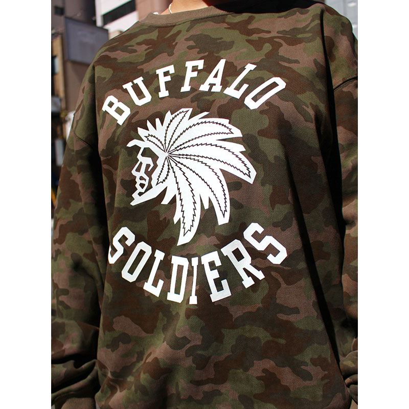 CAMO BS CREW SWEAT -GREEN-