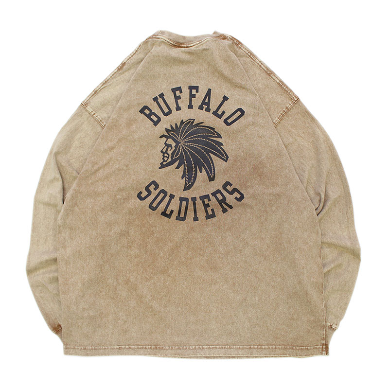 BS PIGMENT L/S T-SHIRT -BEIGE-
