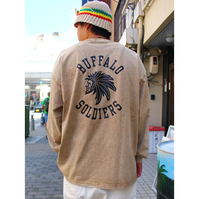 BS PIGMENT L/S T-SHIRT -BEIGE-