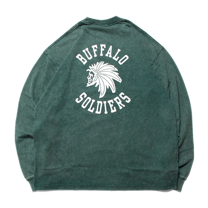 BS PIGMENT L/S T-SHIRT -GREEN-