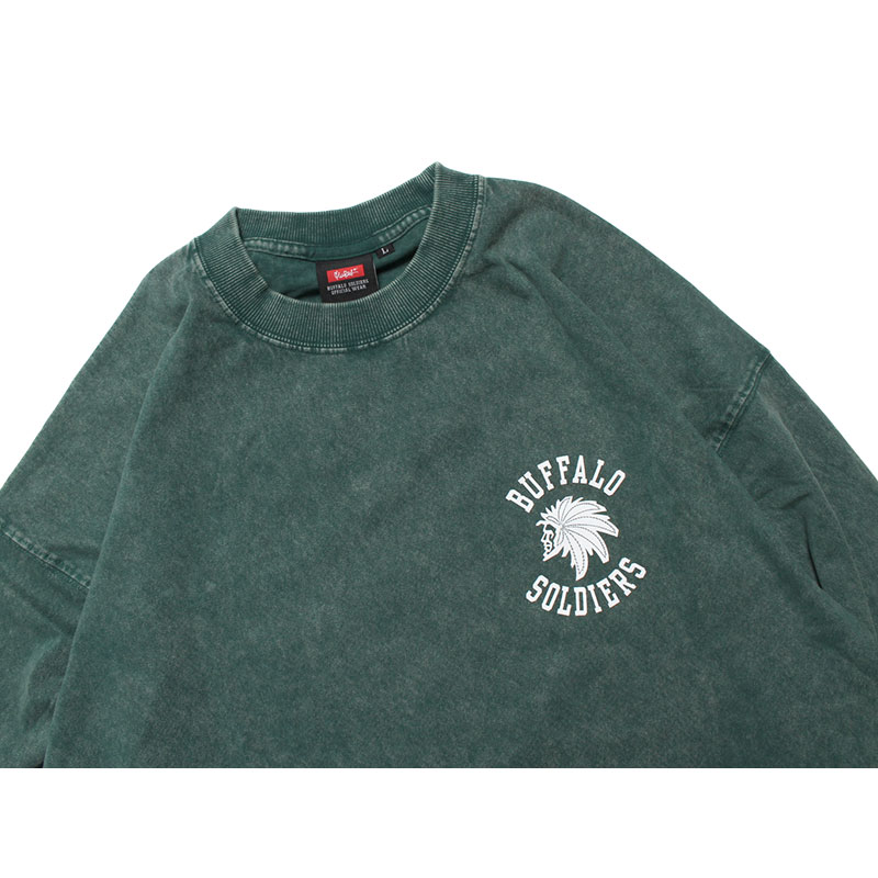 BS PIGMENT L/S T-SHIRT -GREEN-
