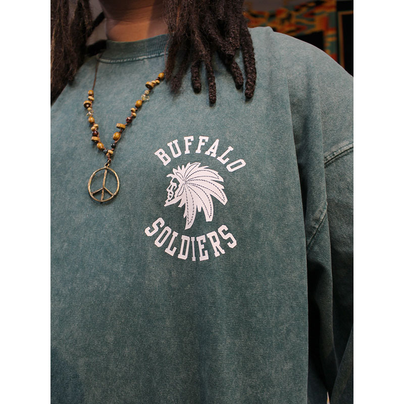 BS PIGMENT L/S T-SHIRT -GREEN-