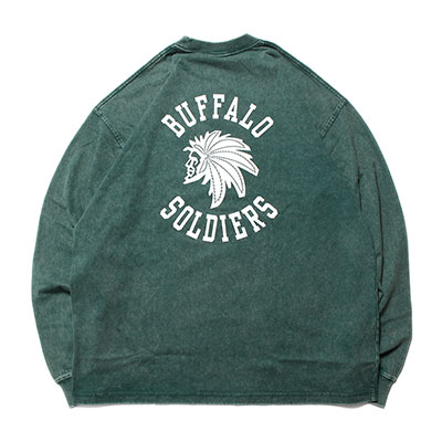 BS PIGMENT L/S T-SHIRT -GREEN-