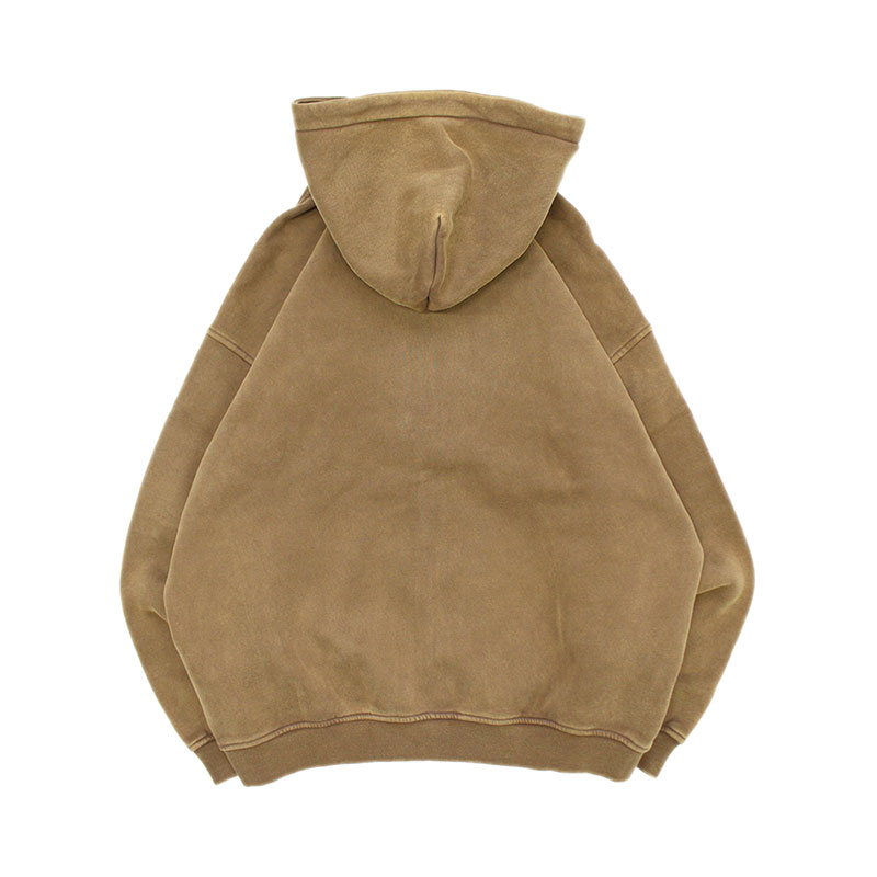 BS PIGMENT ZIP HOODIE -BEIGE-