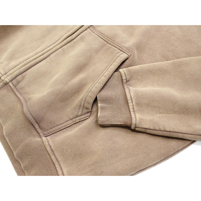 BS PIGMENT ZIP HOODIE -BEIGE-