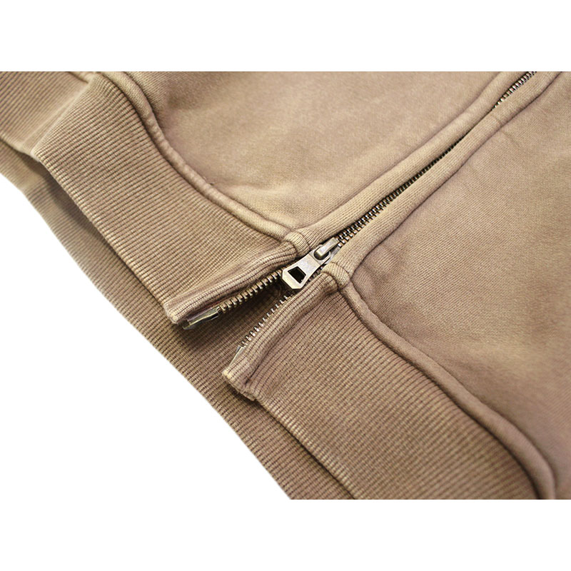 BS PIGMENT ZIP HOODIE -BEIGE-