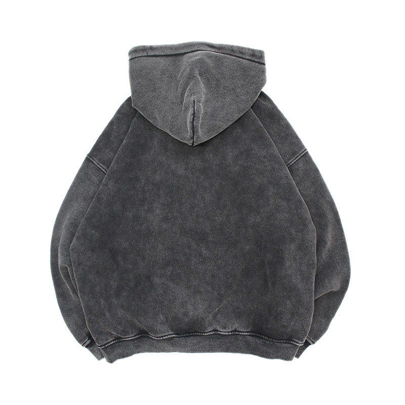 BS PIGMENT ZIP HOODIE -BLACK-