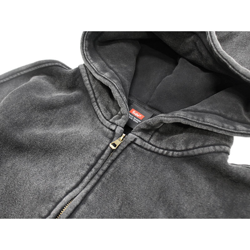 BS PIGMENT ZIP HOODIE -BLACK-