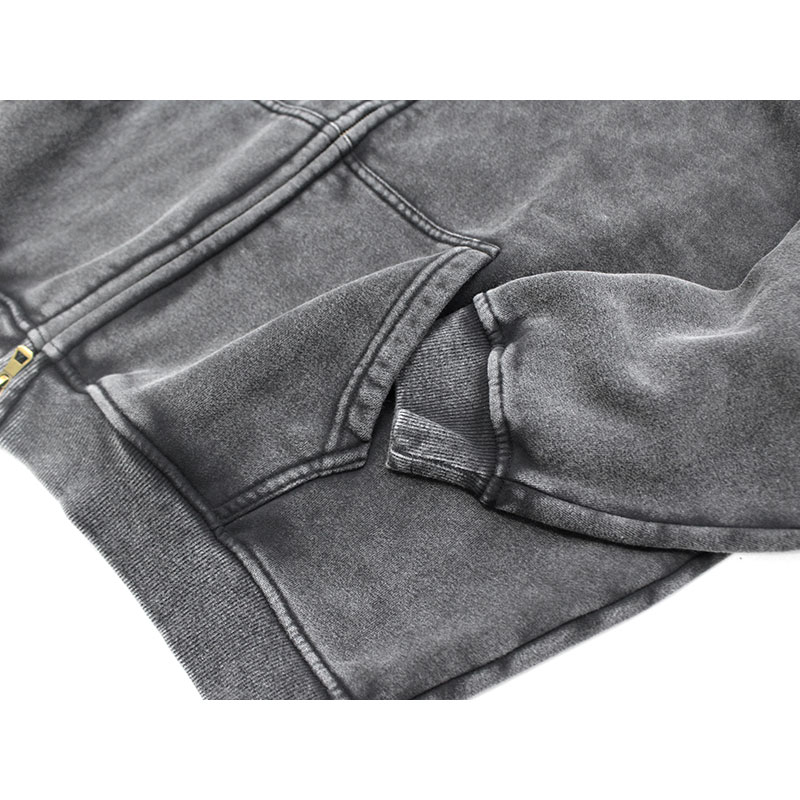 BS PIGMENT ZIP HOODIE -BLACK-