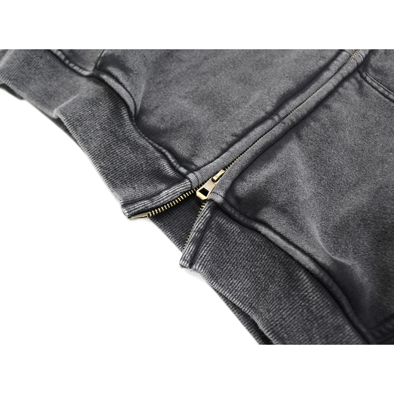 BS PIGMENT ZIP HOODIE -BLACK-