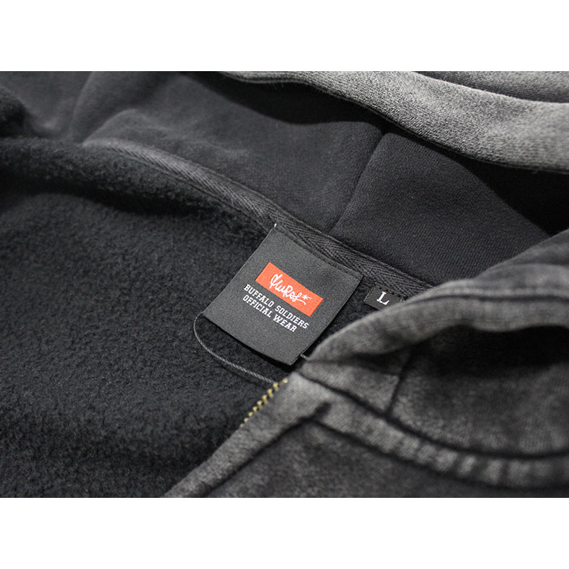BS PIGMENT ZIP HOODIE -BLACK-
