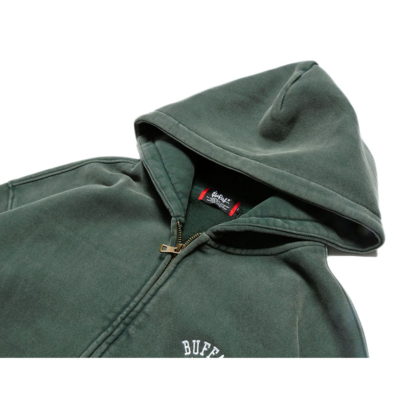 BS PIGMENT ZIP HOODIE -GREEN-