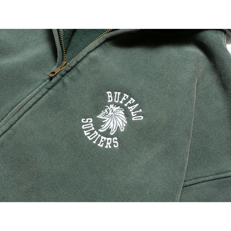 BS PIGMENT ZIP HOODIE -GREEN-