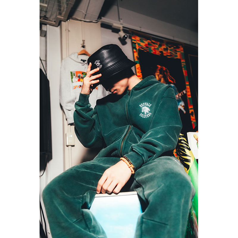 BS PIGMENT PANTS -GREEN-