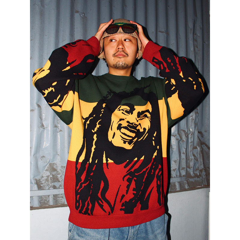 BOB MARLEY FACE JACQUARD KNIT