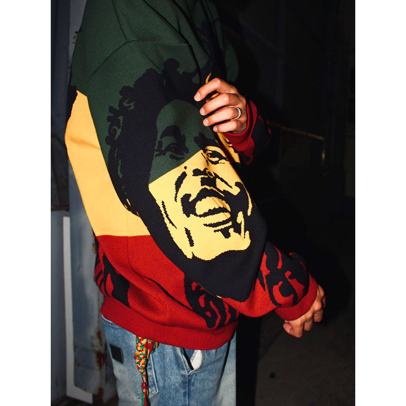 BOB MARLEY FACE JACQUARD KNIT