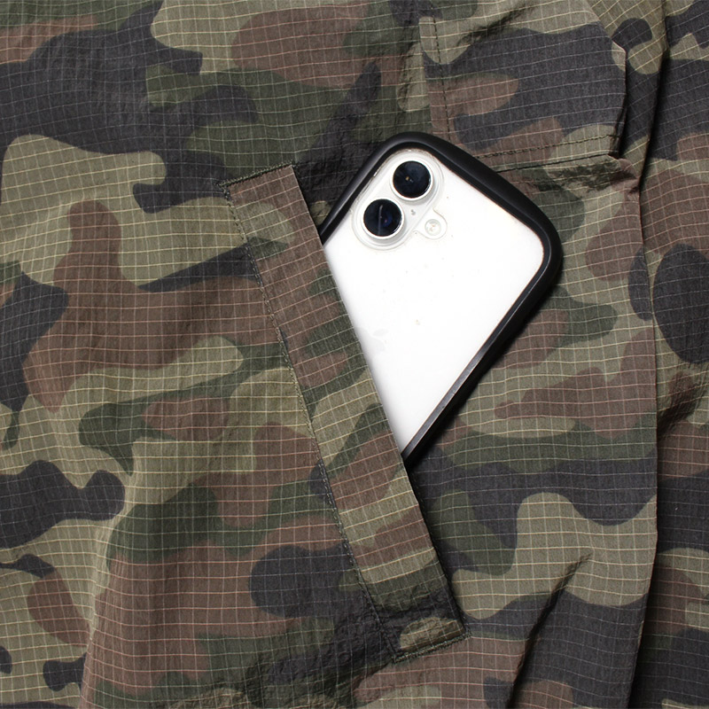 CAMO NYLON TRACK JACKET