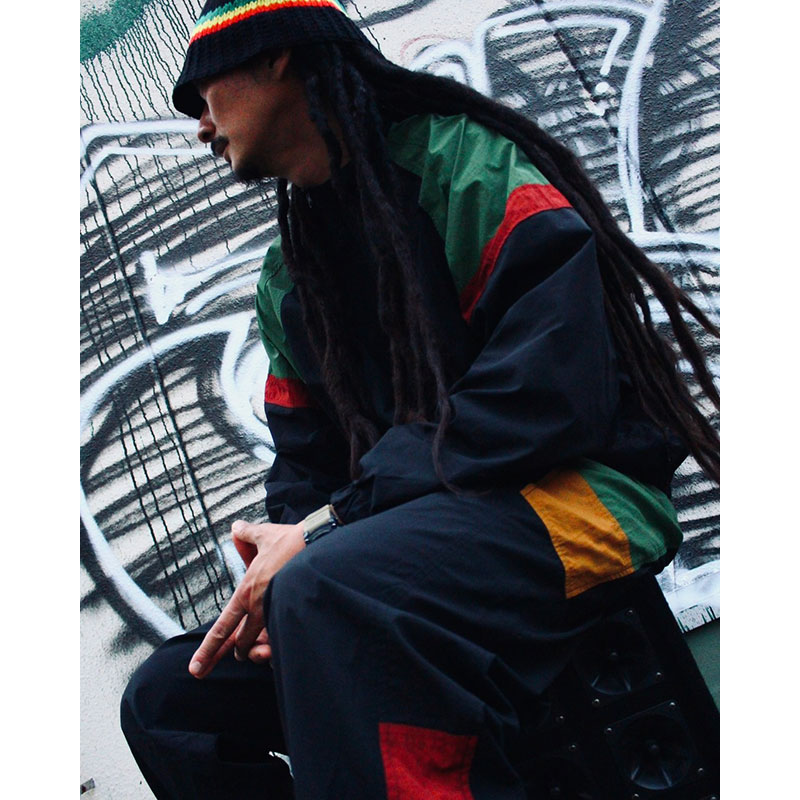 RASTA NYLON TRACK JACKET