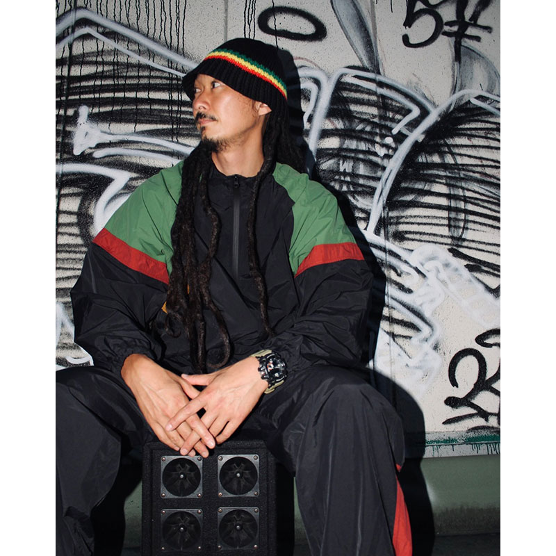 RASTA NYLON TRACK PANTS