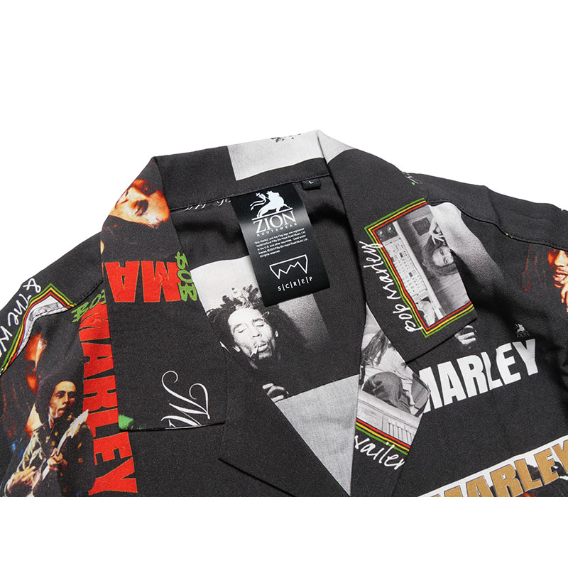 BOB MARLEY ALOHA SHIRTS -BLACK-