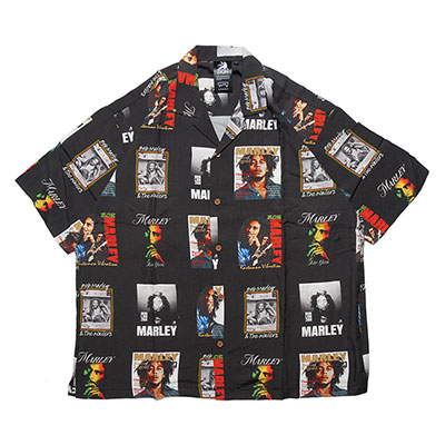 BOB MARLEY ALOHA SHIRTS -BLACK-