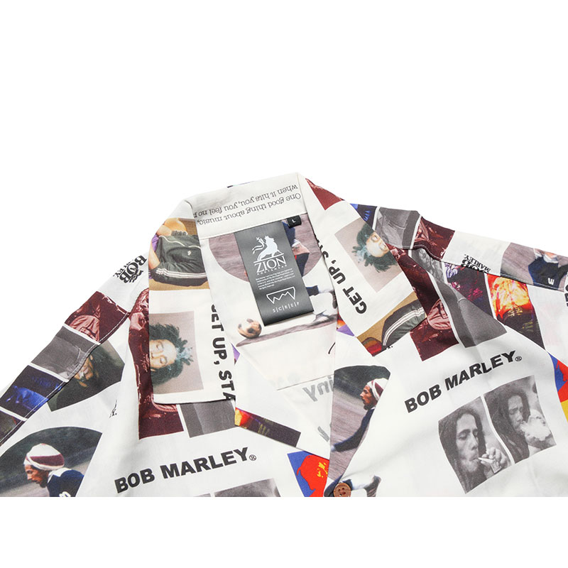 BOB MARLEY ALOHA SHIRT -WHITE-