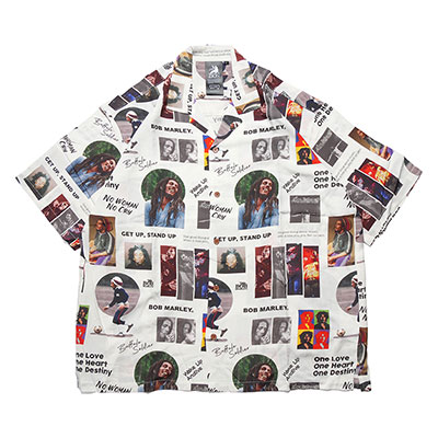 BOB MARLEY ALOHA SHIRT -WHITE-