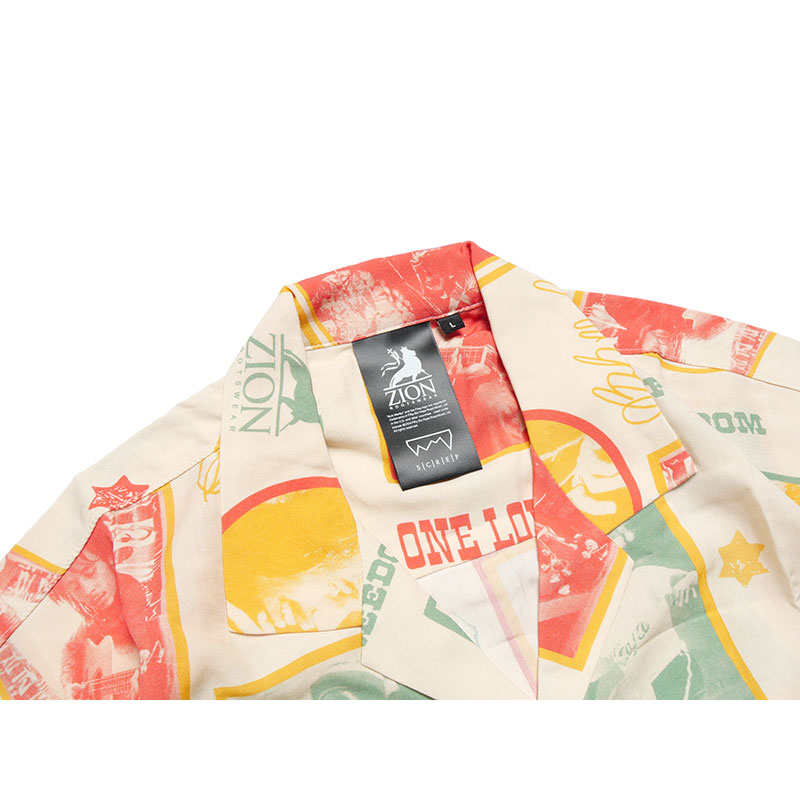 BOB MARLEY ALOHA SHIRTS -NATURAL-