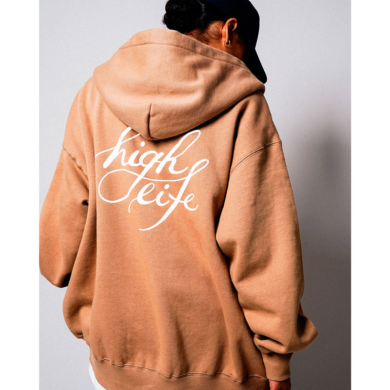 CURSIVE ZIP HOODIE