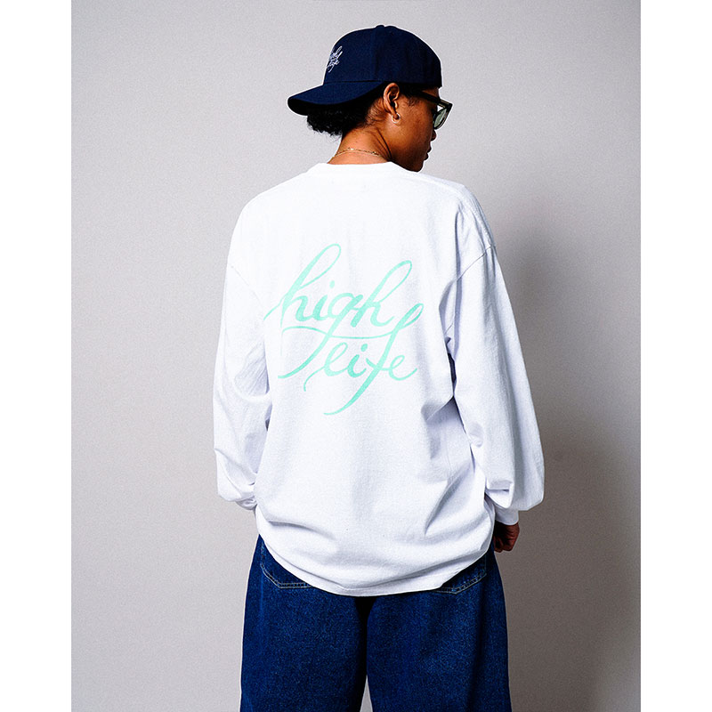Cursive Garment-Dye L/S Tee