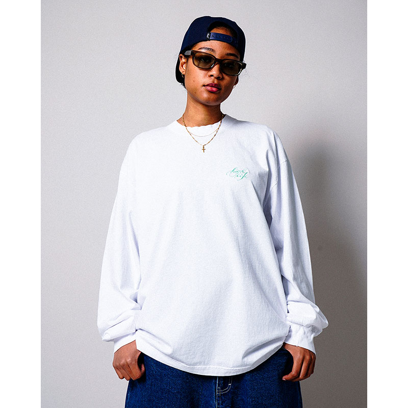 Cursive Garment-Dye L/S Tee